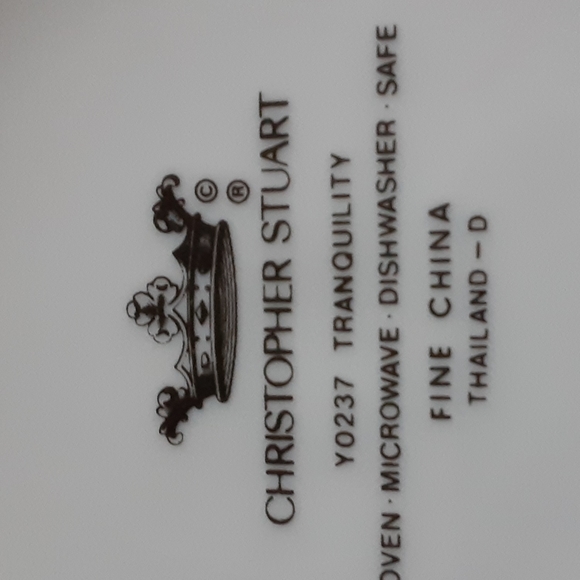 Christopher Stuart Fine China Tranquility Lidded Sugar Creamer Y0237 Teal Yellow - Picture 8 of 16